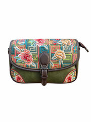 Elegant Floral Print Crossbody Sling Bag