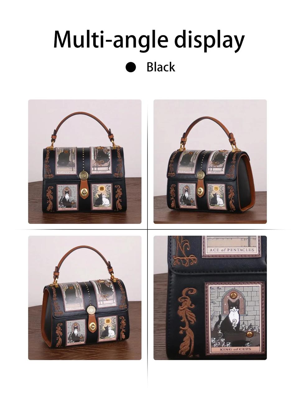 Vintage Art Luxury Design Top Handle Hand Bag