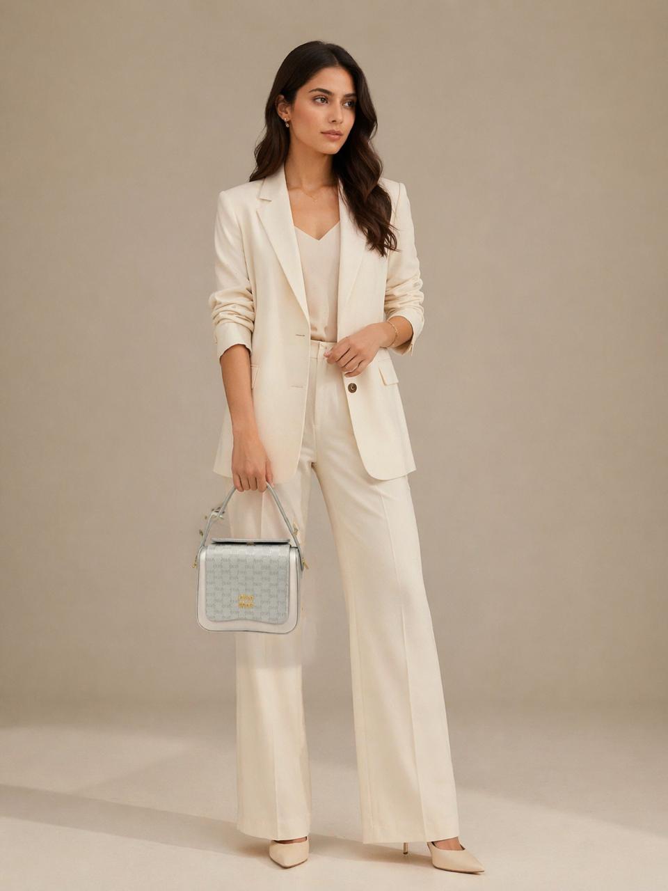 Elegant Mini Top Handle Flap closure Hand Bag