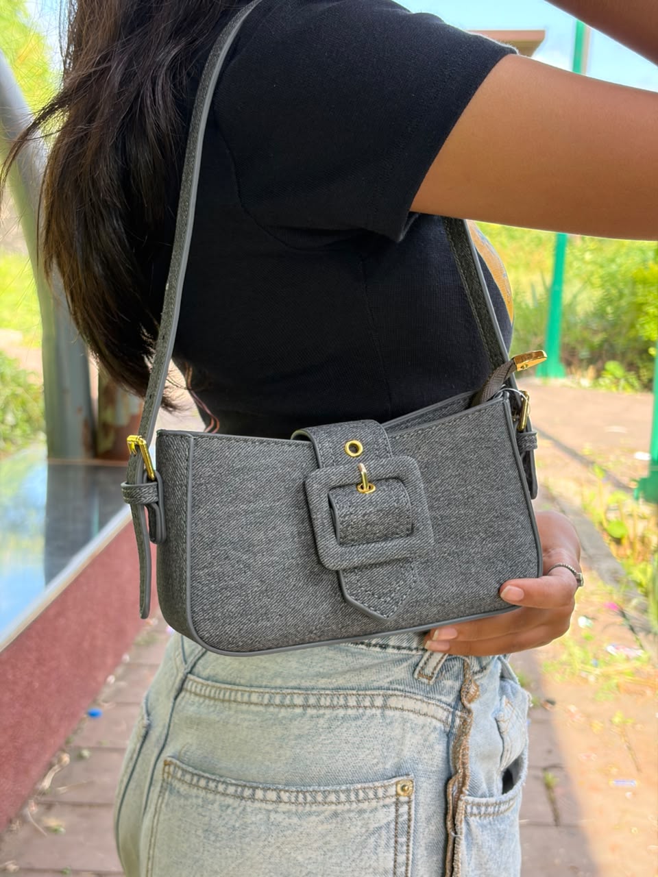 Mirai Denim Cross Body Sling