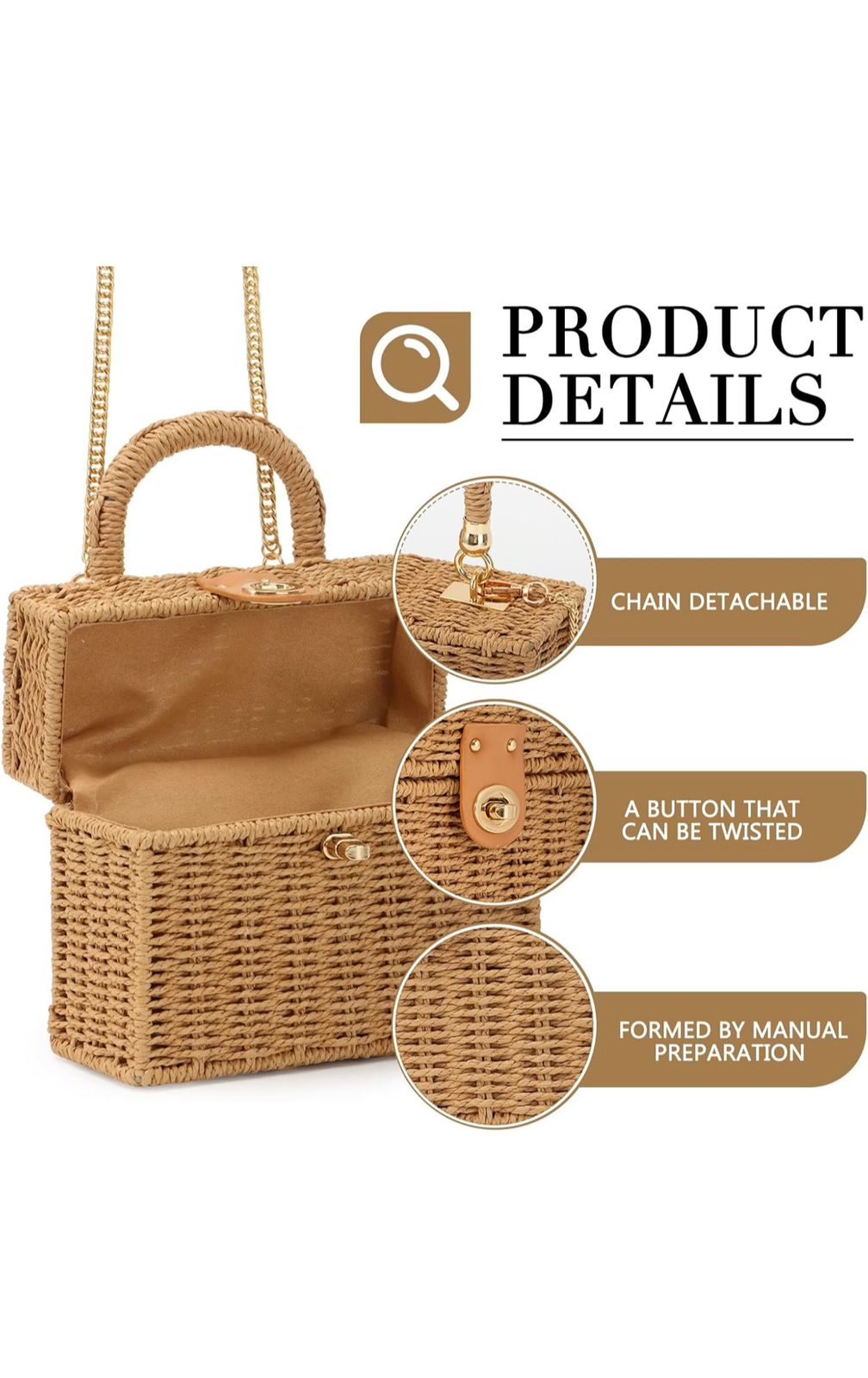 Boxi 201 Baguette Chain Hand Bag