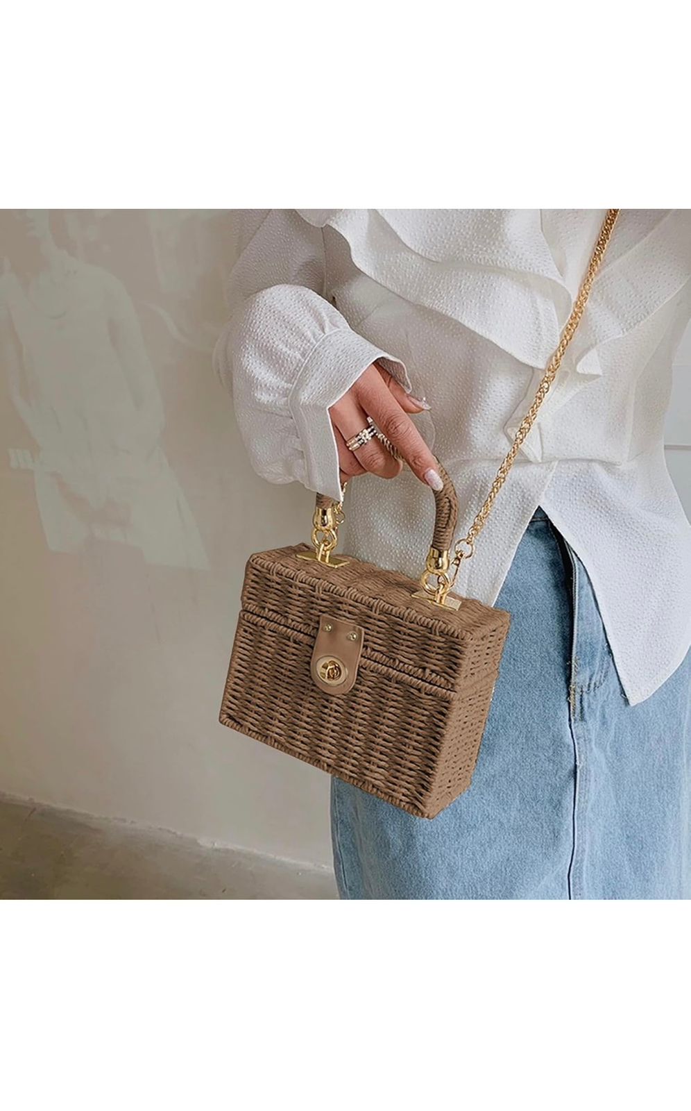 Boxi 201 Baguette Chain Hand Bag