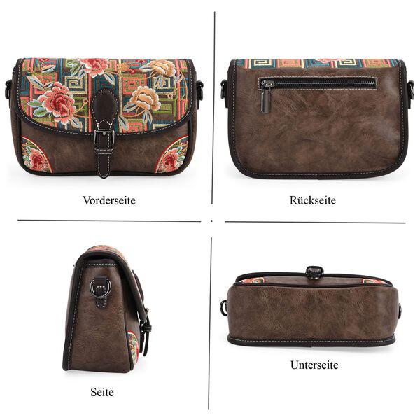 Elegant Floral Print Crossbody Sling Bag