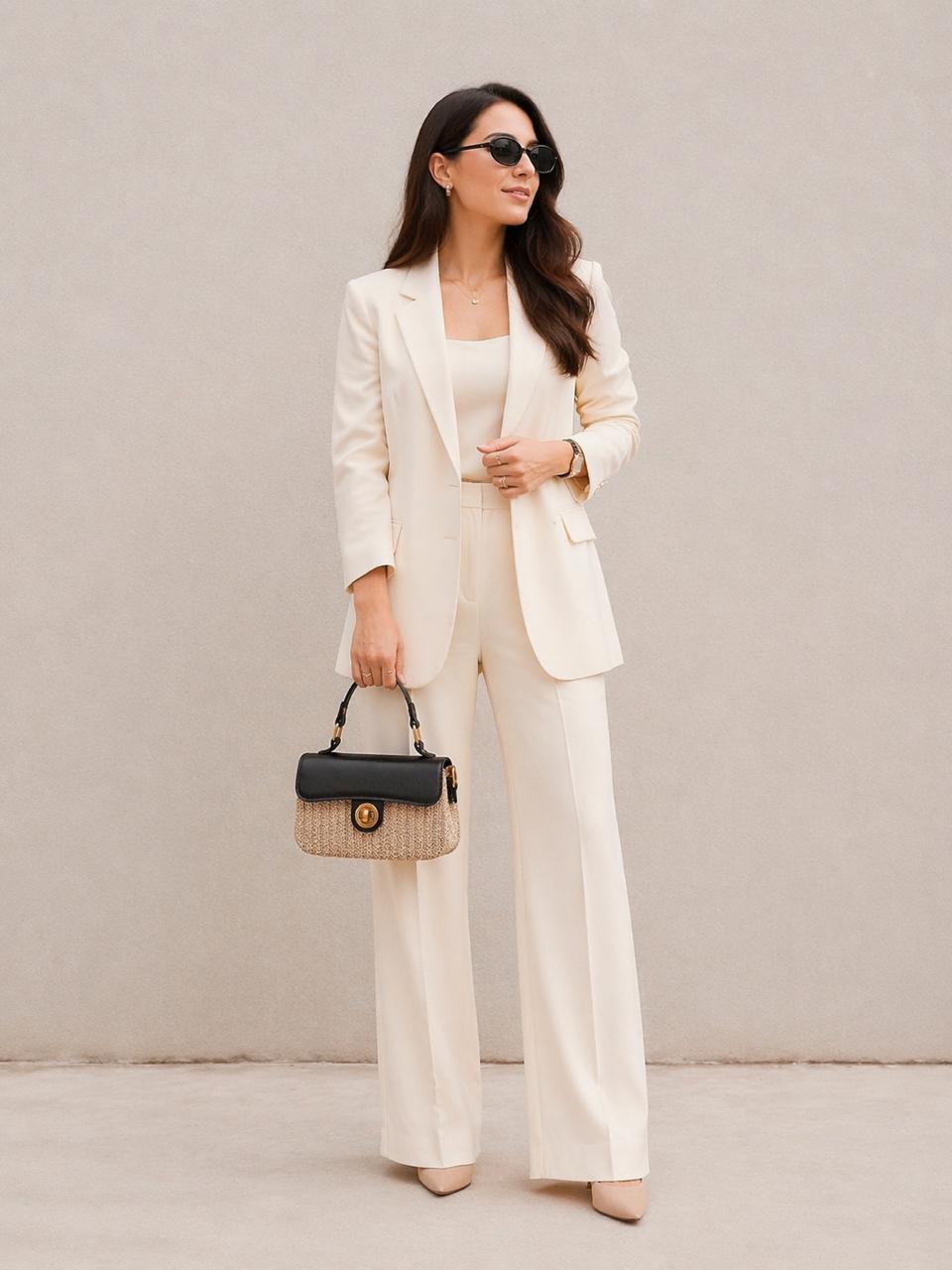 Chic Straw Sling Bag with Top Handle