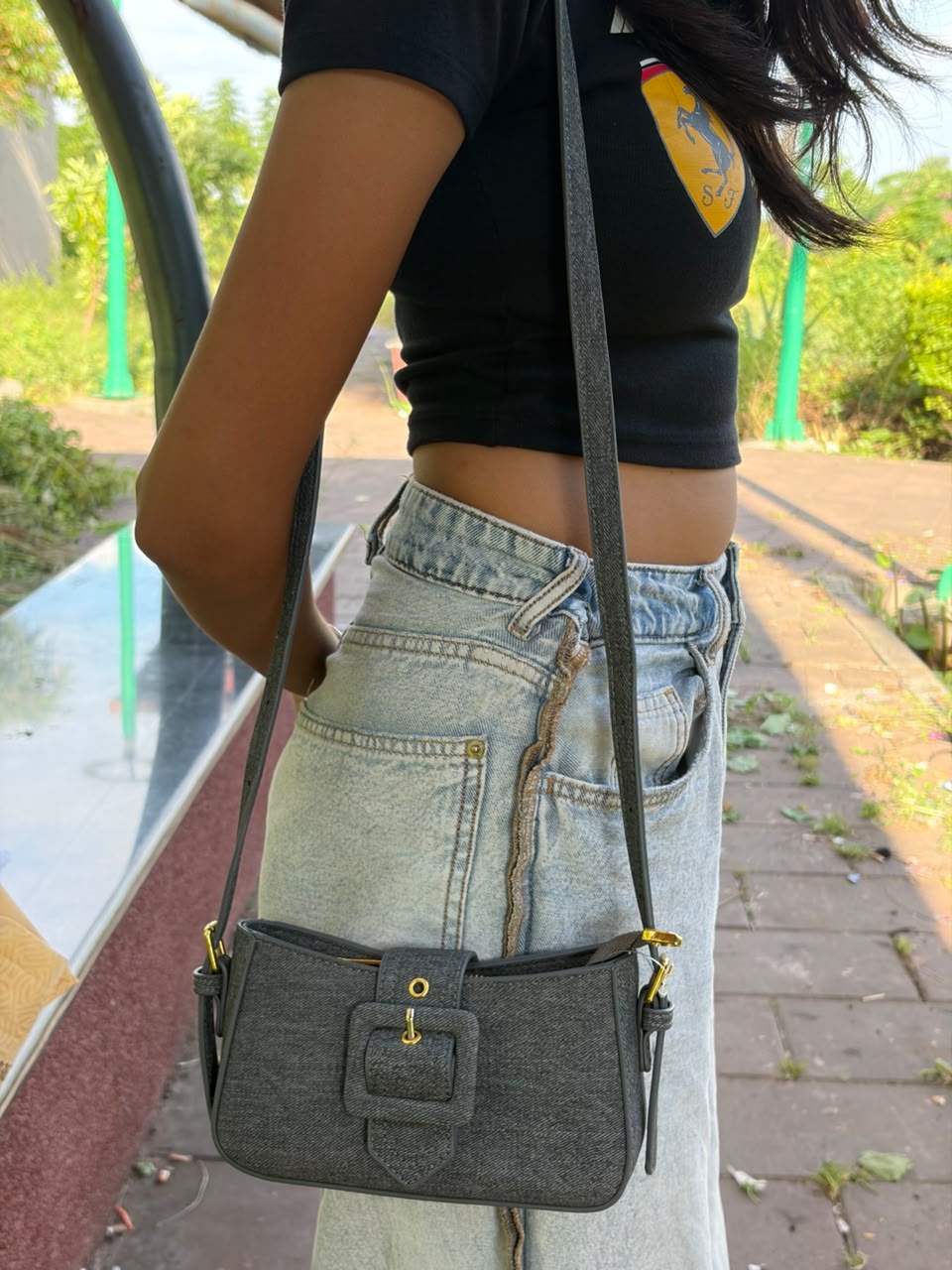 Mirai Denim Cross Body Sling