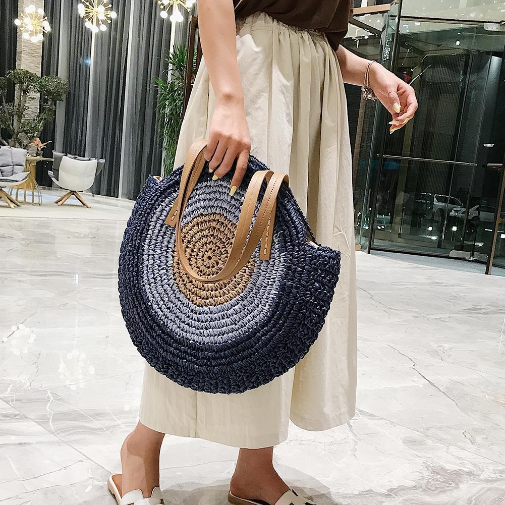 Evil Eye Straw Tote Bag