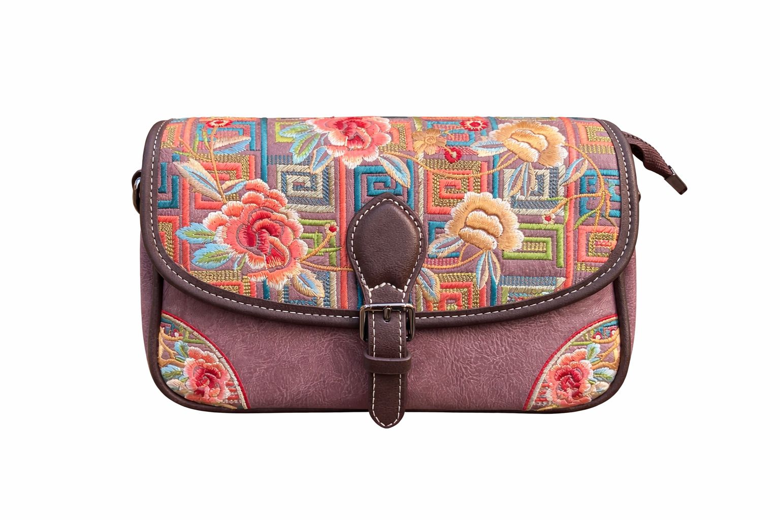 Elegant Floral Print Crossbody Sling Bag