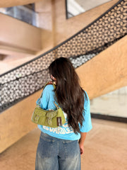 Vintage Buckle Shoulder Bag