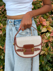 Reva Woven Textured Shoulder Bag