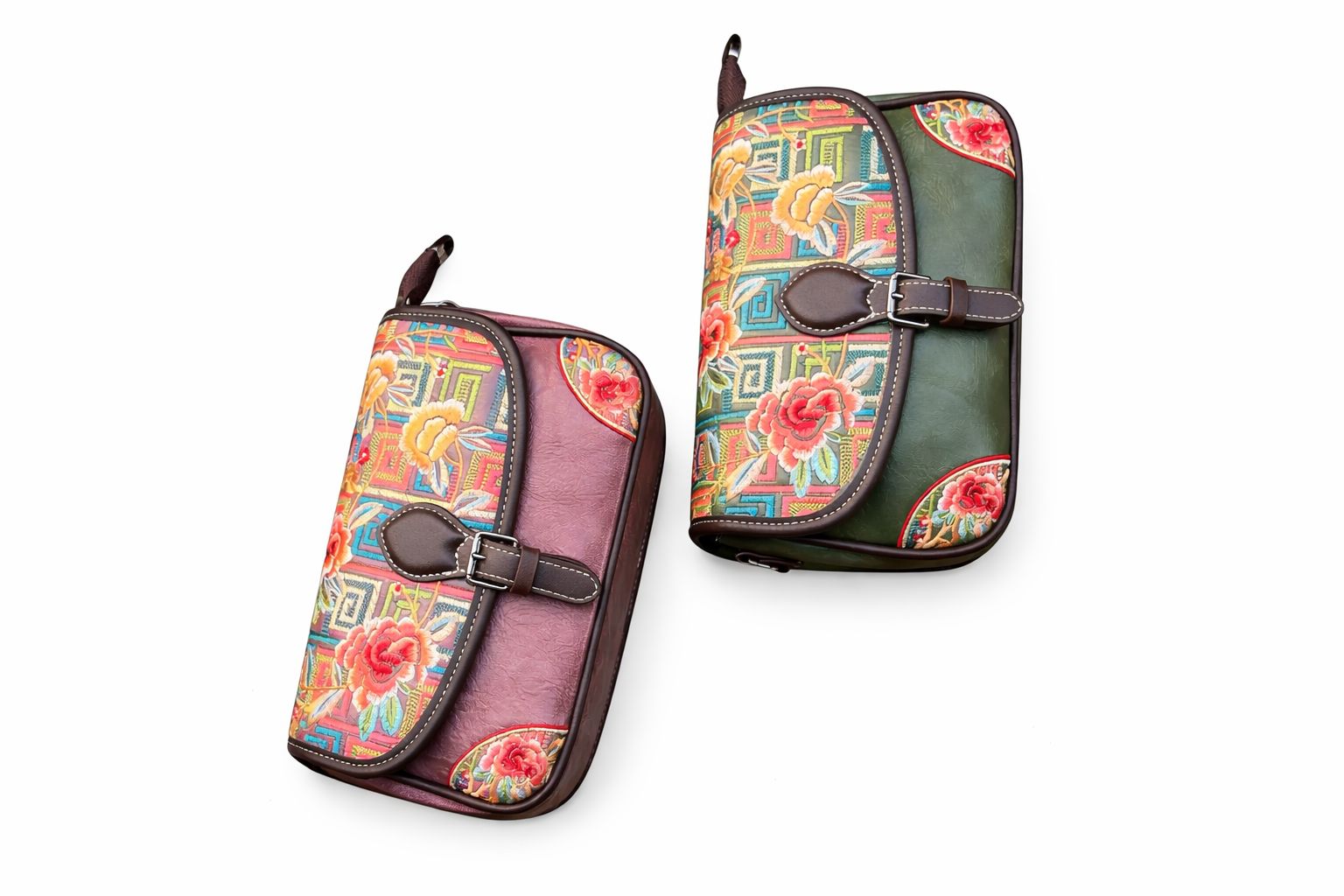 Elegant Floral Print Crossbody Sling Bag