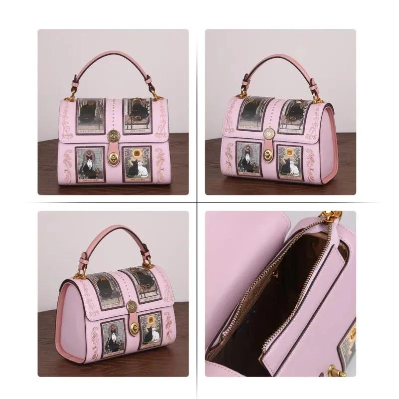 Vintage Art Luxury Design Top Handle Hand Bag