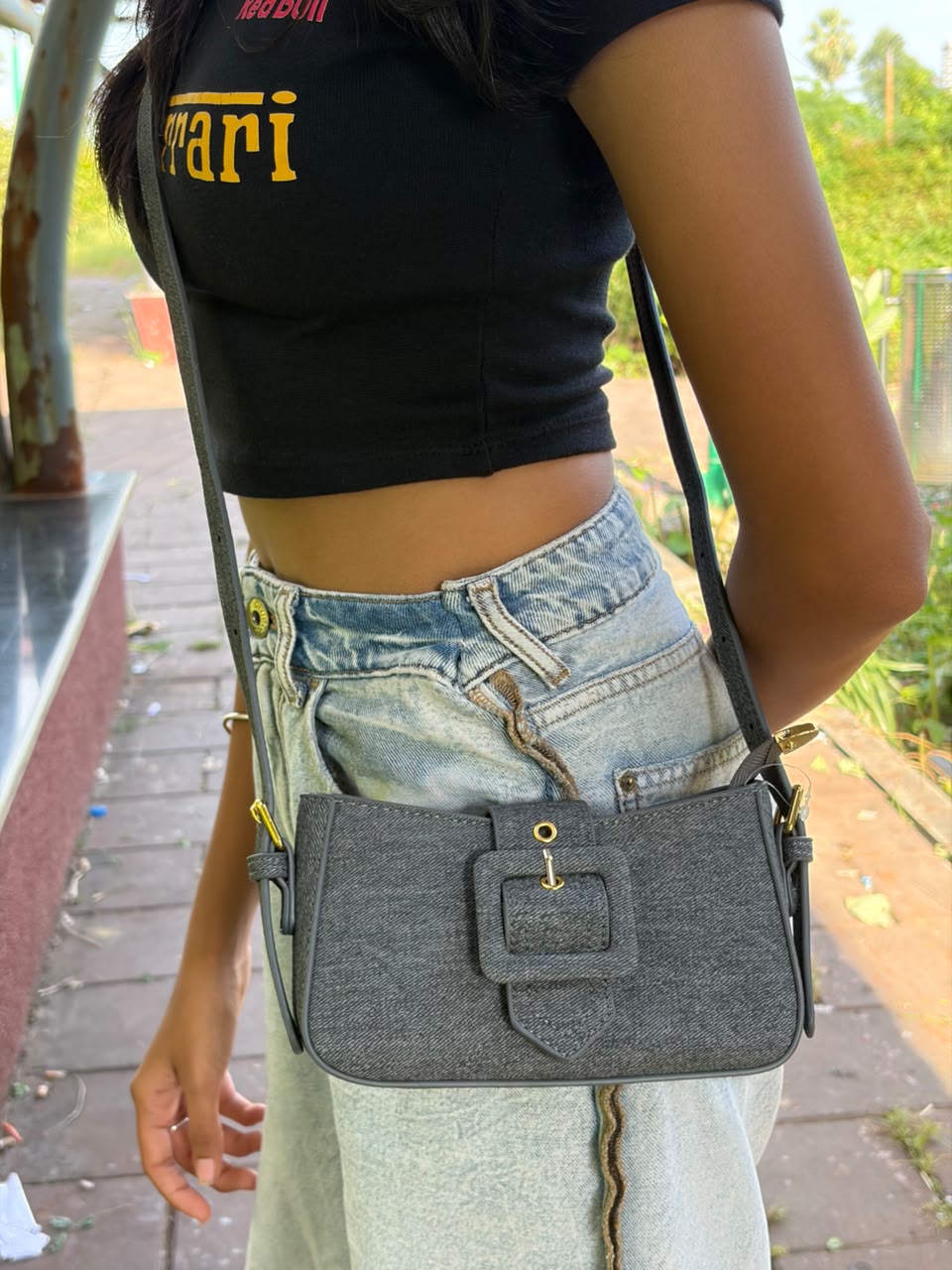 Mirai Denim Cross Body Sling