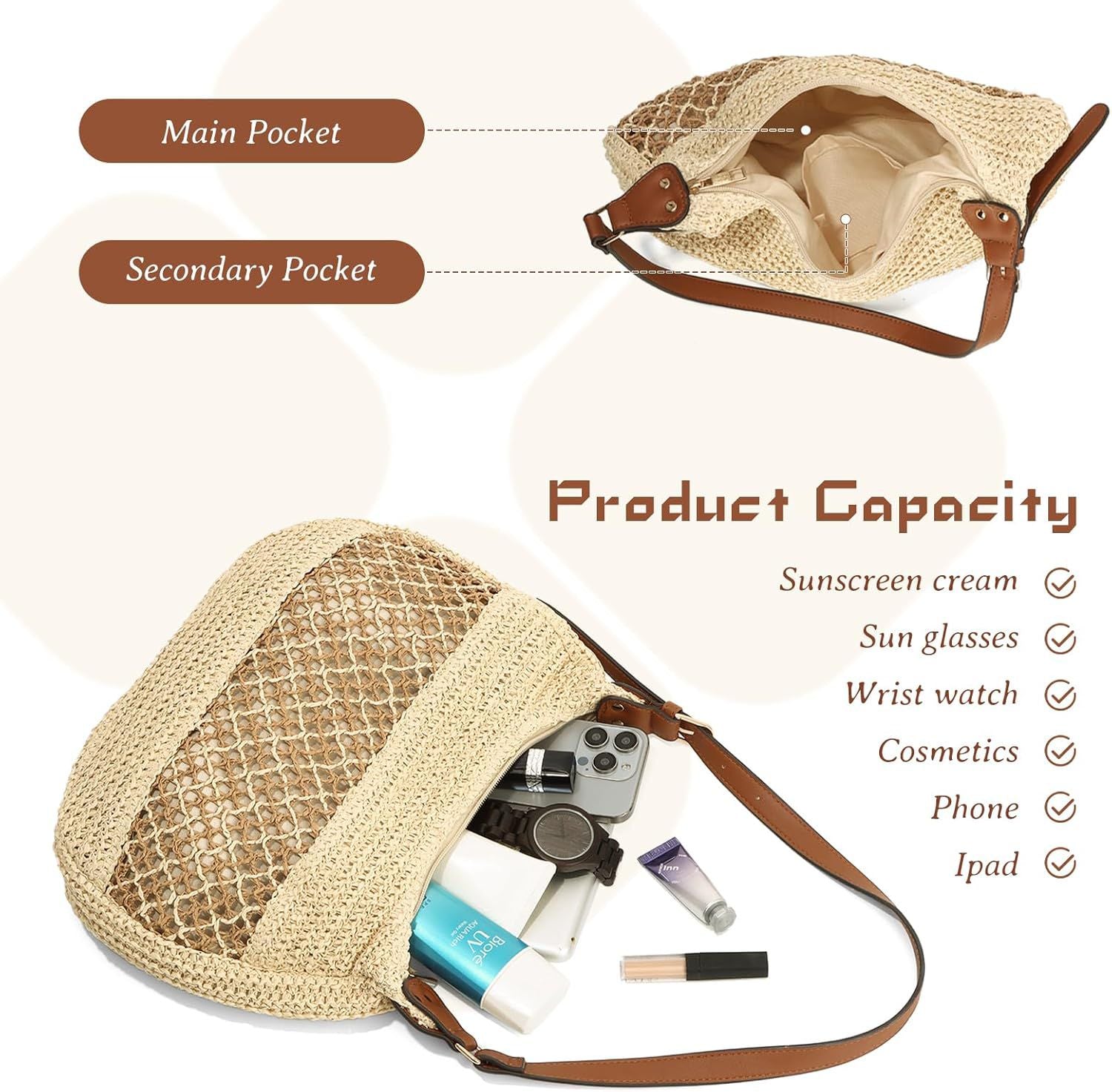 Boho Chic Woven Shoulder Bella Bag
