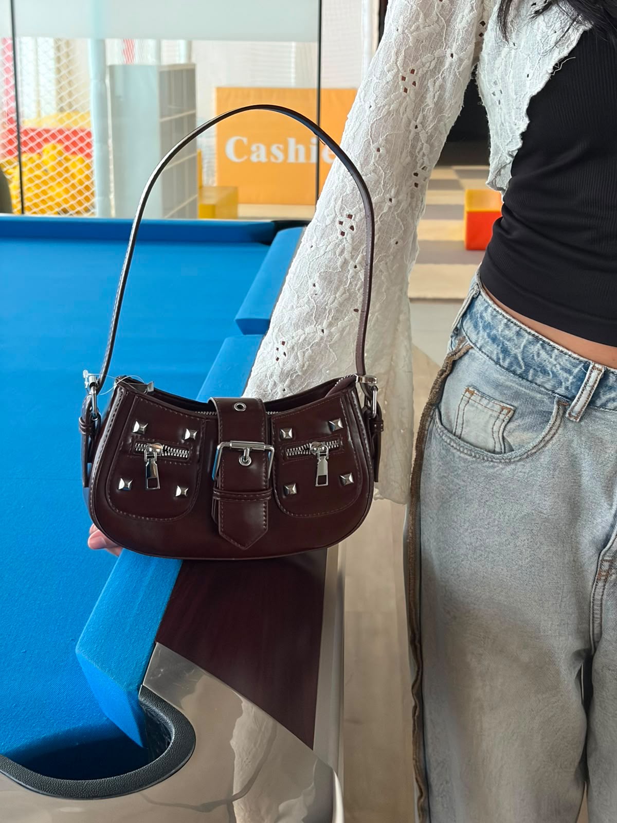Loren stud hobo bag