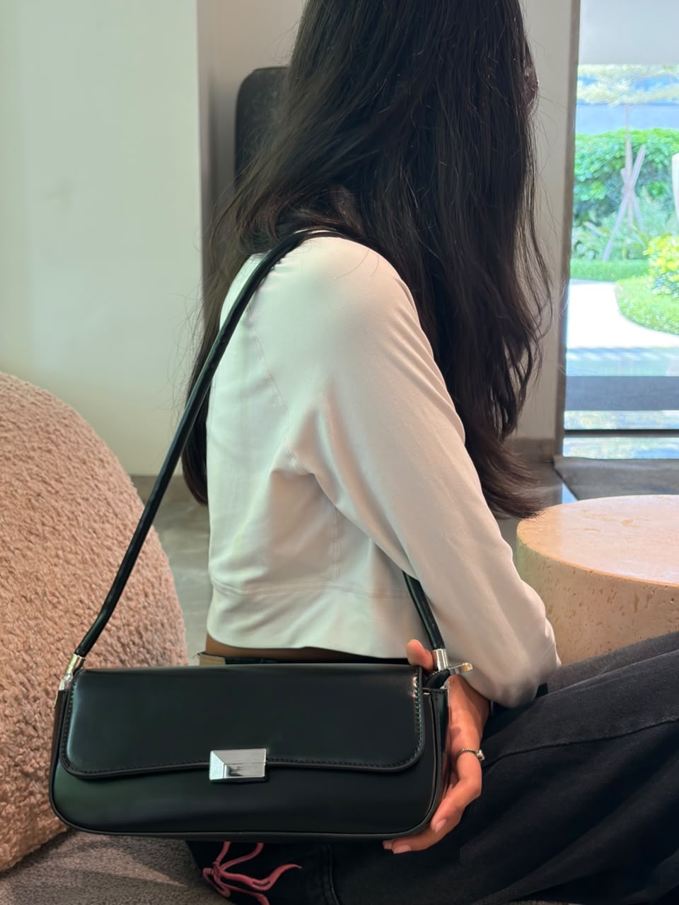 Arrow Solid Shoulder Bag