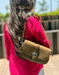 Textured Strapped Cross Body Bag