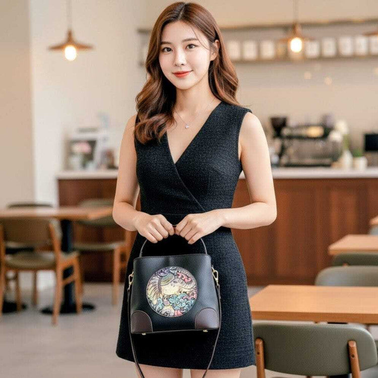 Vintage Style Bucket Hand Bag