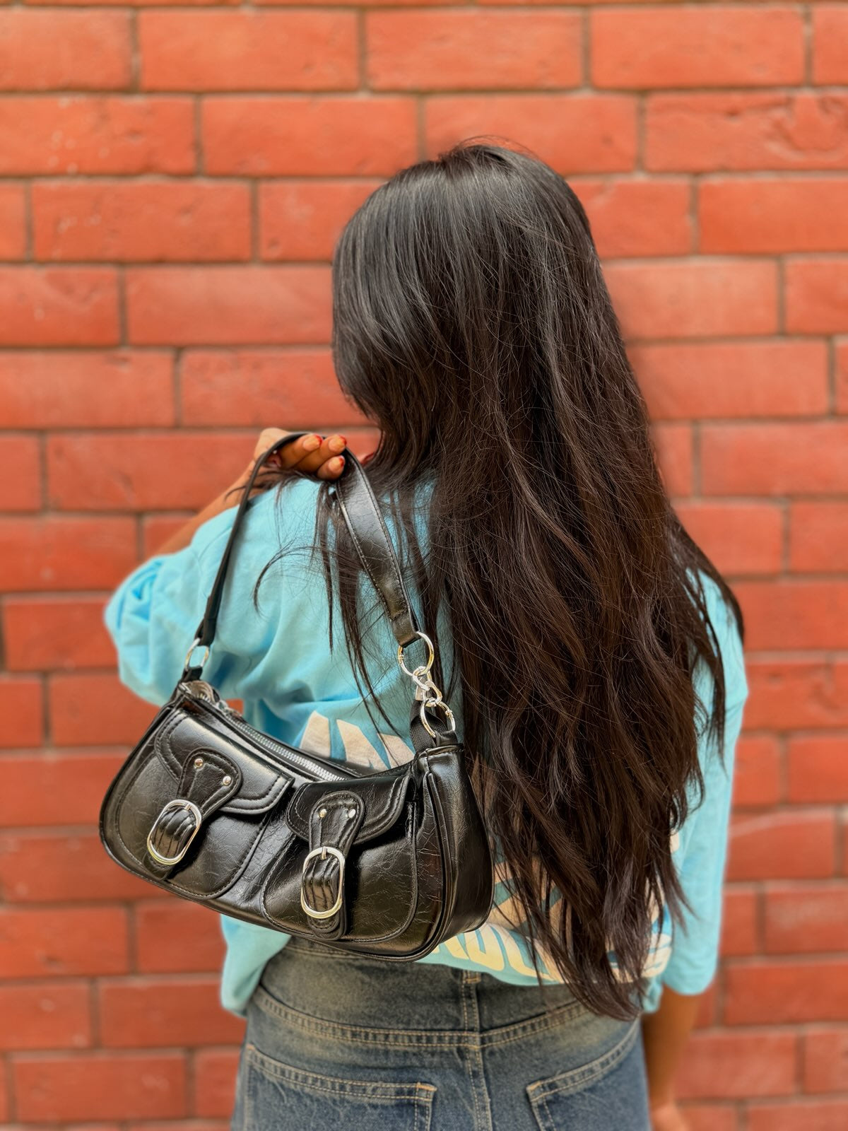 Vintage Buckle Shoulder Bag