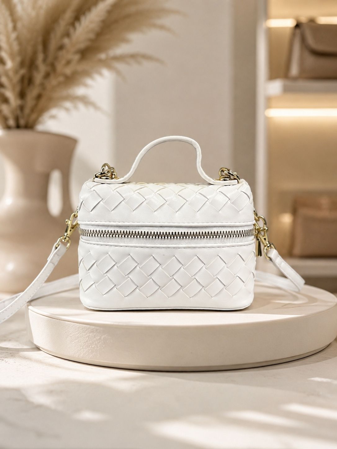 Noir Weave Luxe mini sling