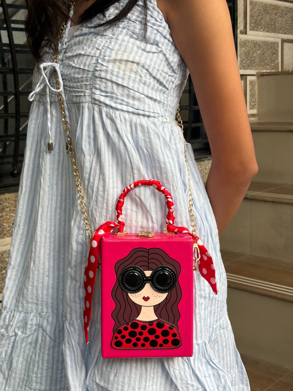 Doll Face Box Sling Bag