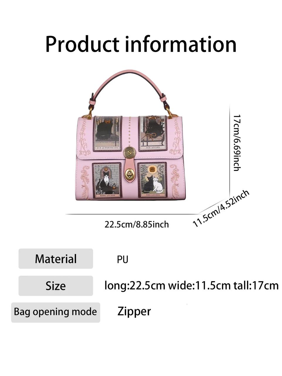 Vintage Art Luxury Design Top Handle Hand Bag
