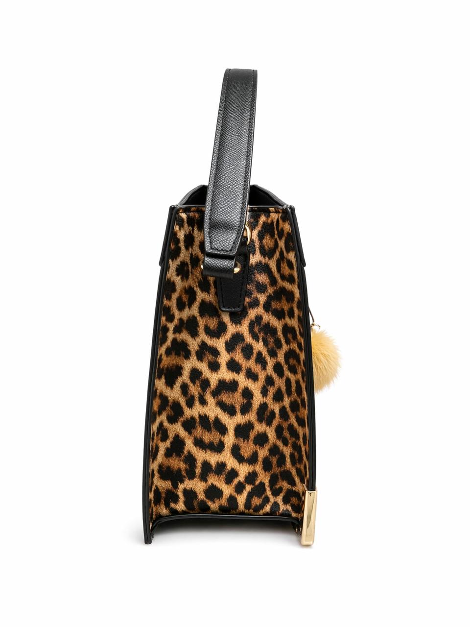 Elegant Striped Tote Bag with Premium Quality Charm