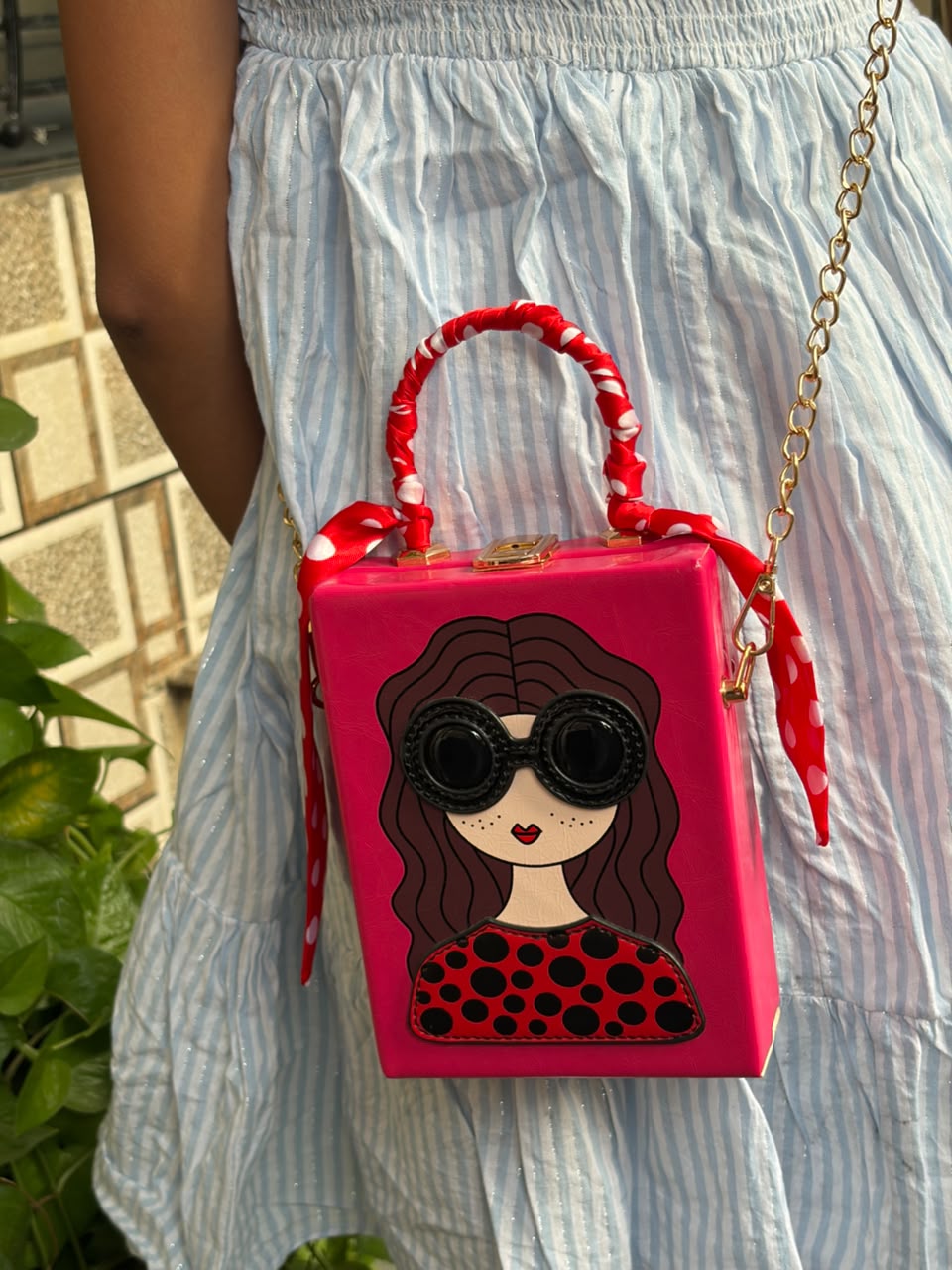 Doll Face Box Sling Bag